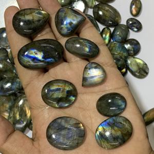 Vente en gros cabochon Labradorite bleue naturelle différentes tailles 9mm 14mm 20mm multi-feu certifié IGI pierres précieuses en vrac changement de couleur - Product Image 2