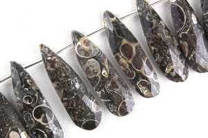 ลูกแพร์เจียระไนสีน้ำตาล15ชิ้นลูกปัดพลอยเทอร์ริตล่าอาเกตธรรมชาติสำหรับการทำเครื่องประดับแฮนด์เมด - Product Image 4