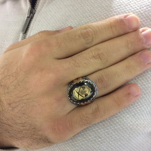 925 <b>Sterling</b> <b>Silver</b> Islamic Turkish <b>Men</b> <b>Ring</b> Original Hot Selling <b>Rings</b> Antique <b>Silver</b> Alif Waaw <b>Men</b> <b>Ring</b> Vintage Jewelry - Product Image 3