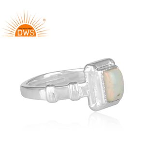 Bague réglable en pierre précieuse naturelle, opale de feu rouge, en argent 925, bijou fait à la main, vente en gros - Product Image 3