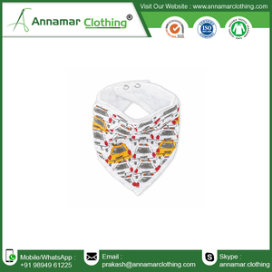 100% bandana en mousseline de coton biologique bavoir bave personnalisé imprimé avec marque privée - Product Image 2