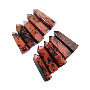 Torre de obsidiana de caoba de cristal de alta calidad, torre de obelisco de punto de piedra preciosa curativa Reiki de alta calidad, venta al por mayor - Product Image 2