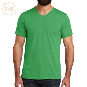 เสื้อยืดคอวีสำหรับผู้ชายเสื้อระบายอากาศไซส์ใหญ่พิเศษเสื้อครึ่งแขนออกแบบได้ตามที่ต้องการ - Product Image 1