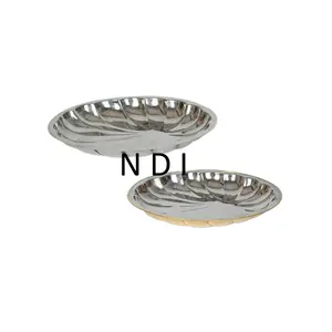 Assiettes de service à salade alimentaire pour ustensiles de cuisine Article Restaurant Vaisselle Décoration Assiette de service alimentaire en acier inoxydable - Product Image 1