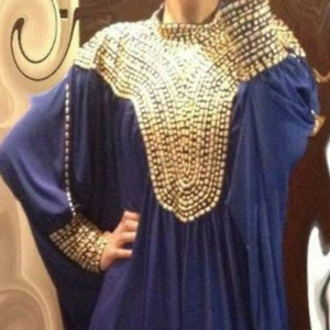 ---- TRENDY-NEW--CAFTAN vestido con hermosa. Embellecida en cuentas de vidrio cristal piedra trabajo. Para. La fiesta-ropa de boda. 2021 - Product Image 1