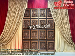 Panneaux d'art de mariage africains en Fiber, cadran sculpté pour décoration de scène de mariage, avec arrière-plan blanc, fabriqué en malaisie - Product Image 6