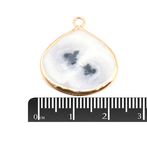 Solar Quartz Heart Shape 925 Sterling Silver Bezel Gold Plated <b>Pendant</b> Handmade Jewelry Making - Product Image 3