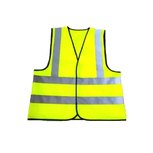 High Visibility Yellow 100% Polyester Reflective Safety Security Vest