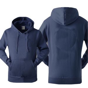 Sweat à capuche unisexe 100% coton avec logo personnalisé brodé sweats à capuche surdimensionnés imprimés en relief saison automne/hiver - Product Image 1
