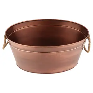 Bol de soin des pieds en forme de seau de couleur brunâtre avec poignées Meilleur équipement de soins personnels 100% Accessoires faits à la main Fournitures - Product Image 1