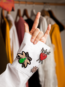 100% Embroidery <b>Brooch</b> Bee Custom Design <b>Brooch</b> <b>Pin</b> - Product Image 6