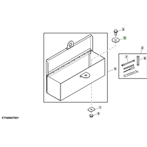 Pièce de rechange robuste en acier inoxydable Tradella International pour laveuse de tracteur, numéro de pièce 24M7013, garantie 1 an - Product Image 5