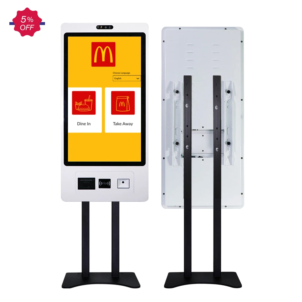 Kiosko automático con pantalla táctil para restaurante, máquina de auto pago, interactiva, con autoservicio, 21,5 pulgadas