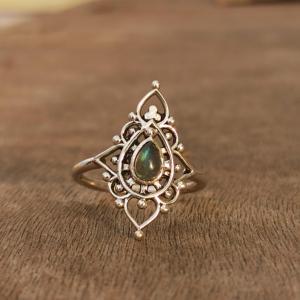 Anillo de Labradorita Natural, Joyería de Plata de Ley 925 con Piedras Preciosas, Diseño Clásico Más Vendido, Nueva Llegada - Product Image 5