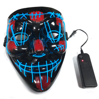 Masque d'Halloween, masque Adan, masque de tête en silicone réaliste pour Halloween, masque lumineux d'Halloween