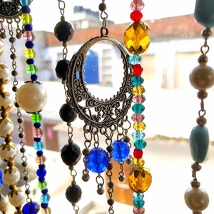 Hanging Door Stopper Wire <b>Hook</b> Organizer Crystal Beads Decor | <b>Car</b> Diffuser Hanging Lights Flower Pot Gemstone Home Decor - Product Image 5