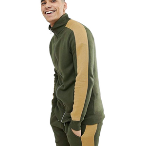 Ensemble de jogging d'entraînement d'hiver pour hommes, survêtement athlétique de haute qualité avec sweat à capuche et pantalon de jogging à revers côtelés, 100 % coton extensible dans les quatre sens - Product Image 6