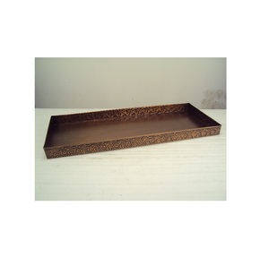 Bandeja de metal para botas para zapatos decorativos de lujo para el hogar y organizador de almacenamiento de bandeja para botas - Product Image 1