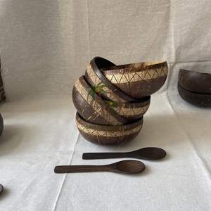 Bol naturel en noix de coco poli, 1 pièce, ensemble artisanal, vente en gros - Product Image 5