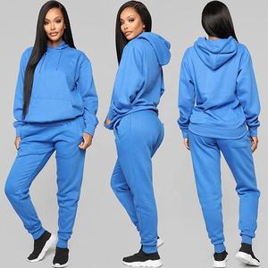 OEM Survêtement de sport unisexe coupe ajustée pour la gym Automne hiver Survêtement pour femmes 2 pièces Vente en gros Survêtements pour femmes Survêtements - Product Image 4