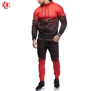 Custom Logo Men's Solid Color Fleece Tracksuits Winter Jogging Hooded Sweatsuit Set with Track Suits Name - Product Image 5
