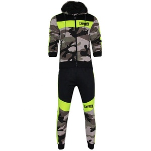 Chándal de camuflaje de la mejor calidad para hombre, pantalones ajustados para correr, sudadera con cremallera - Product Image 3