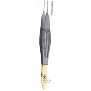 Pinzas de sutura Castroviejo, 1x2 dientes, 4 pulgadas, 0,12mm de ancho, instrumentos de cirugía plástica - Product Image 2