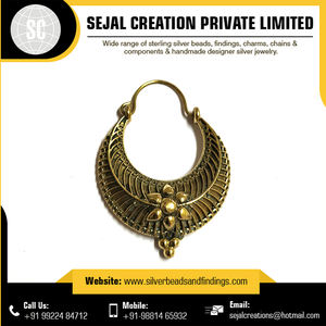 Dernières boucles d'oreilles tribales en argent sterling 925 pour femmes perles naturelles avec motif de fleurs résultats de bijoux pour femmes - Product Image 6