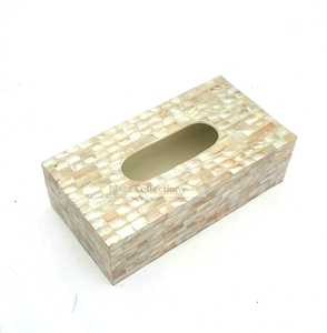 Exquisito Dispensador de Papel Higiénico de Madera con Ladrillos Blancos de Nácar Personalizado al por Mayor - Product Image 1