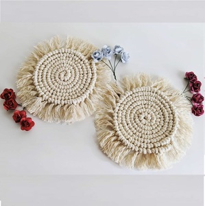 Coaster White Tea Set Cup Mat <b>Holder</b> Drinks Macrame Absorbe - Product Image 1