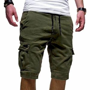 Drawstring <b>Cargo</b> Jogger Multiple Pockets Shorts Summer Leisure Pants <b>Work</b> Trousers Cotton Made in Pakistan - Product Image 5