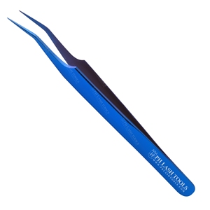 Blue Eyelash Extension Volume 12mm 35deg Tweezer for Eyelash Extensions Private Label, Heavy Duty Eyelash Extension Tweezer - Product Image 2