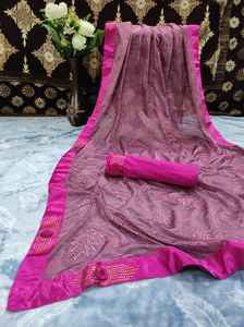 Vente en gros à bas prix de vêtements de travail ethniques Saree Party Wear Wedding pour femmes avec chemisier Georgette Heavy Embroidery Sequence - Product Image 5