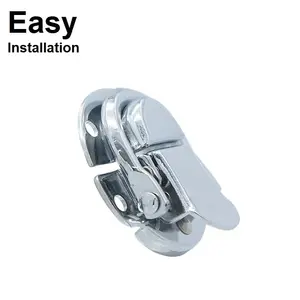 อุปกรณ์กรณีล็อคผู้ผลิตชุบสังกะสีเงินสดใสโลหะ Hasp ล็อค HC263แอมป์แร็คถนนกรณีฮาร์ดแวร์ - Product Image 1