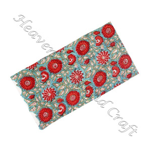 Prix de gros tissu en coton imprimé en bloc à la main du fabricant indien tissu par cour tissu imprimé en bloc à la main en gros - Product Image 2