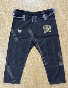 Black Custom Made 100% Cotton BJJ Gi with High Quality Embroidery Durable 450g Fabric for Unisex Adults - Product Image 6