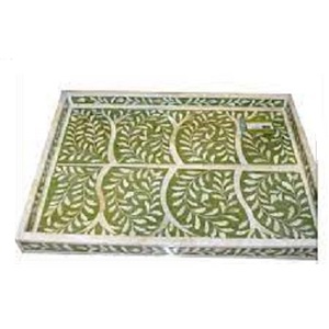 Plateau de service en bois écologique au design personnalisé, qualité de gros pour la maison, durable, incrustation d'os, multifonctionnel pour la cuisine - Product Image 1