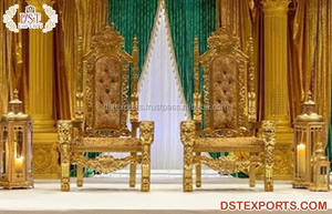 Astonishing Wedding Couple Seating Chairs Prestige Wedding Bride Groom Throne Indian Wedding Jaimala Stage Chairs - Product Image 4