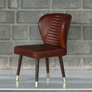 Mobilier de maison moderne-Chaise de salle à manger en fer et cuir pour appartement ou villa Design métallique pour hôtels - Product Image 6