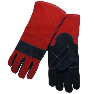 Guantes de soldadura MIG de cuero de vaca dividido, alta calidad, protección contra el calor, baratos, de fábrica - Product Image 2