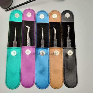 Professionnel bicolore noir blanc russe Volume botte Extension de cils Ombre pince à épiler en acier inoxydable cils pince à épiler miroir - Product Image 5