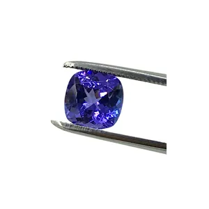 Wholesale Price 100% Natural Tanzanite Gemstone Cushion Shape Faceted For Gold Jewelry