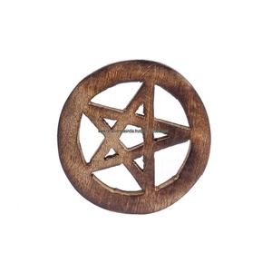 Pentagrama de madera hecho a mano para colgar en la pared, para el hogar, oficina, Hotel y restaurante - Product Image 1