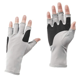 Guantes de seguridad para hombre, accesorio de protección para manos con dedos cortos, diseño personalizado, color gris y negro - Product Image 1
