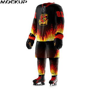 ชุดฮอกกี้น้ำแข็งพิมพ์ลายดิจิทัลราคาส่งถูก 100% โพลีเอสเตอร์ สั่งทำชื่อทีมได้ สำหรับผู้ใหญ่ทุกเพศ คุณภาพสูง ไซส์ใหญ่ - Product Image 4