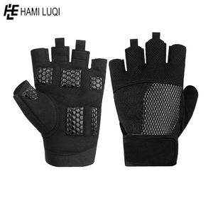 ถุงมือหนังออกกำลังกายฟิตเนส,ถุงมือออกกำลังกายแบบสปอร์ตสำหรับฝึกยกน้ำหนักป้องกันการลื่นระบายอากาศ - Product Image 3