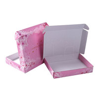 Boîte postale en carton ondulé double face de couleur de logo personnalisé pour la vente en ligne de cadres photo de gaufrage de stratification mate cosmétique