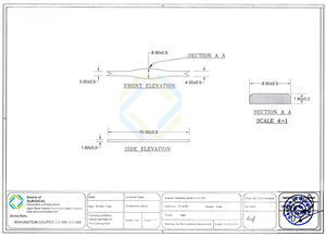 Base de calibrador de acero inoxidable manual Braunstein para instrumentos quirúrgicos - Product Image 4