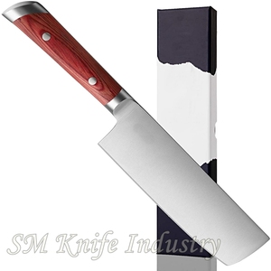 Cuchillo de cocina alemán de acero forjado a mano, personalizado, con Funda de cuero, para chef, Smk2010 - Product Image 3