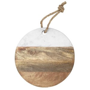 Tabla de cortar para madera y mármol, accesorio para picar madera sólida con asa, color gris, muestra gratis - Product Image 4